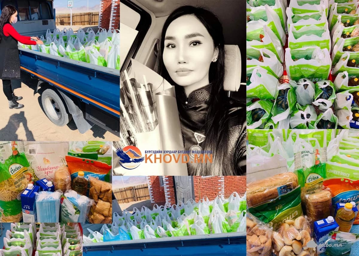 Удган Ж.Сарангэрэл зорилтот бүлгийн айл өрхүүдэд хүнсний багц гардууллаа