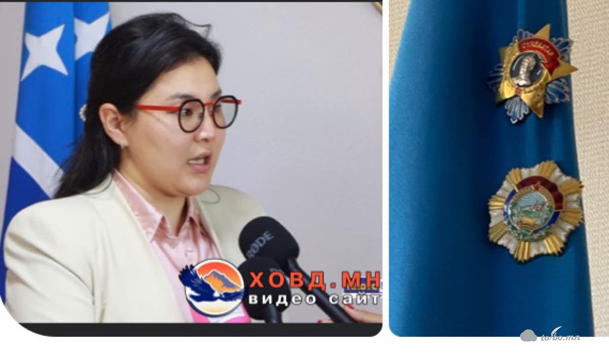 Засаг дарга Э.Болормаа төрийн хүндэт Сүхбаатарын одонг өрөөнөөсөө гаргажээ
